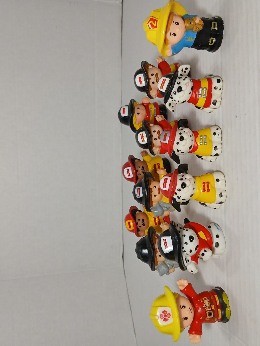 Fisher Price Little People 4 DALMATIAN PUPPY DOGS Fireman Firefighter Lot Of 13